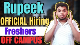 Rupeek Technocrat Internship  Biggest Direct Hiring  2024  2023 Batch Hiring  Fresher Jobs [upl. by Leede]