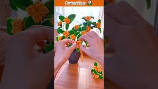 🌺VERY SIMPLE WAY🌺 to make Osmanthus from pipe cleaner flowers diyflowersdiy florist tips [upl. by Jelle]