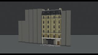 Minecraft build tutorial  Paris haussmannien building at 11 scale for Build the Earth Project [upl. by Florette]