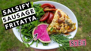 Wild Edibles Test Kitchen Salsify Sausage Frittata [upl. by Issak]