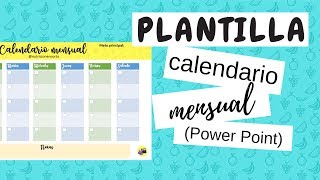 Como hacer un calendario mensual en Power Point [upl. by Hembree]