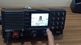 Gmdss Practical  VHF DSC Sailor 6222 [upl. by Emirak]