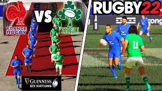 FRANCE vs IRELAND  6 Nations 2024 Round 1  Rugby 22  Gameplay amp Commentary Legend Difficulty [upl. by Averill]