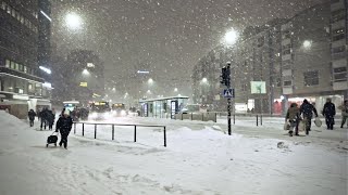 Heavy Snowfall in Helsinki Finland ❄️☃️🌨️ 18 January 2024 [upl. by Junieta246]