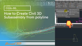 Create subassembly from Polyline in Civil 3D [upl. by Enialedam]