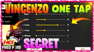 VINCENZO One Tap Secret 🤫  One Tap King Vincenzo Sensitivity Reveal 🤯😲  by  GW AMIT [upl. by Corene]