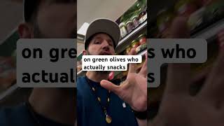 Who Actually snacks on the green olives food olives who [upl. by Aleit]