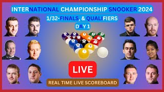 2024 International Championship Snooker LIVE Score UPDATE Day 1 Qualifiers amp 132Finals Matches [upl. by Liuqa]