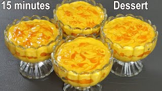 15 Minutes Dessert Recipe with Mango Easy amp Delicious  Mango Delight Homemade [upl. by Cicero]