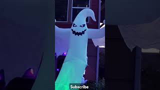 Color Changing Ghost Halloween inflatable ghost halloweeninflatables gemmy inflatable spooky [upl. by Erving]