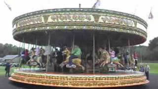 Steam Driven Fairground Ride At Beamish Museum [upl. by Gerius705]