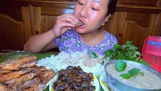 Pan ErombaTaro Root Chutney Stink Bean Seed Pickles Kangshoi Veg Stew And Fried Tin Fish [upl. by Afaw]