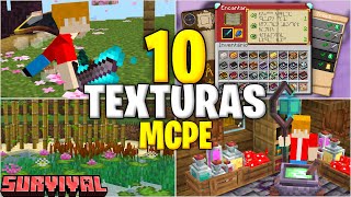 TOP 10 TEXTURAS PARA MINECRAFT PE 120 Bedrock [upl. by Schechinger]