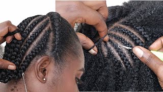 Easy and Classy Crochet Hairstyle you may want to try  Step By Step Tutorial Using Kinky Hair [upl. by Iuq]