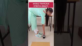 Trapezius Stretch stretching trapezius trapezitis shortsfeedshortsflexibilitytrainingmuscles [upl. by Errick]