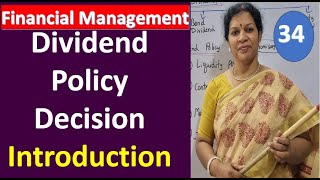 34 Dividend Policy Decision  Introduction from Financial Management Subject [upl. by Monsour843]