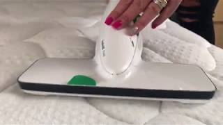 Lynsey Queen of clean demonstration with VORWERK using KOBOLD VK200 to deep clean the mattress [upl. by Eastman189]