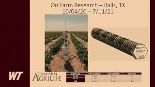 Day 2 Part 1 quotNonIrrigated Cropping Systems Research Updatequot by Dr Craig Bednarz [upl. by Eirtemed]