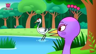 The Peacock and the Crane  Aesops Fables  Pinkfong Story Time for Children [upl. by Maltz]