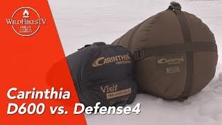 Carinthia D600 Daune vs Carinthia Defense 4  Schlafsack Kaufberatung [upl. by Gunzburg]