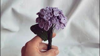 How To Crochet A Hydrangea Flower Step By Step [upl. by Sel]