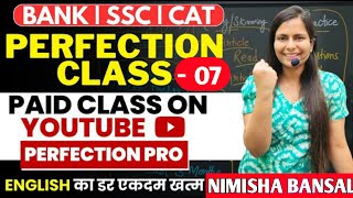 Special Class on Reading comprehension  Class 07  perfection batch by Nimisha Bansal [upl. by Dagnah]