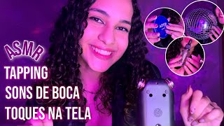 ASMR  SONS DE BOCA  TOQUES NA CÂMERA E MUITOOO TAPPING 💤 [upl. by Richie]