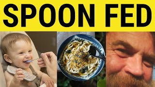 🔵 Spoon Fed  SpoonFed Meaning  SpoonFeed Explained  Spoon Fed Examples  C2 English Vocabulary [upl. by Anaiuq]