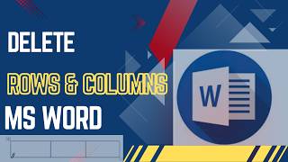 How to Delete Rows and Columns in Word Table [upl. by Canty700]