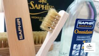 How to clean your suede with Saphir Beaute du Cuir Omnidaim Cleaner [upl. by Ellatnahc434]