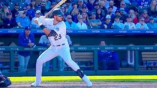 Kris Bryant Slow Motion Home Run Baseball Swing Hitting Mechanics Tips [upl. by Ahseken]