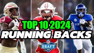 Top 10 Running Backs for the 2024 NFL Draft  Dynasty Football [upl. by Mharg]