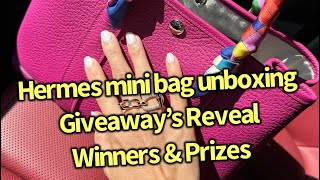 A most useful everyday Hermes bag unboxing amp Giveaway’s reveal winner amp prizes 💖🎁hermesunboxing [upl. by Adyl]