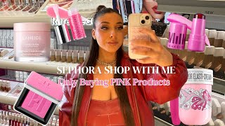 SHOP WITH ME AT SEPHORA  Buying ONLY PINK Products  Sephora Haul [upl. by Meehyr151]