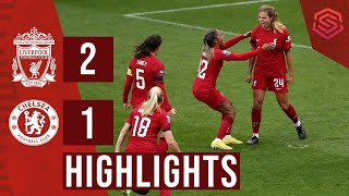 WSL HIGHLIGHTS Liverpool 21 Chelsea  Stengel inspires comeback for opening day victory [upl. by Saretta380]