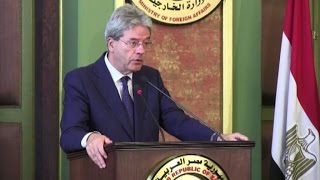 Gentiloni in Egitto dopo attacco insieme contro il terrorismo [upl. by Eyak]