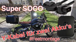 Super SOCO TC TS TSx Eco  YKabel Akku  Funktion und Montage [upl. by Laird]