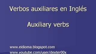 Verbos auxiliares en inglés [upl. by Siuqramed987]