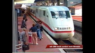 1992 ICE Bremen  Nürnberg Besuch Bahnmuseum [upl. by Pierette]