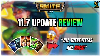 OLD ITEMS ARE BACK BABY  117 Patch Notes Update Review  Smite [upl. by Nahtanoj]