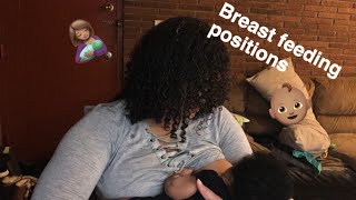 Breastfeeding positions 🤱🏽 [upl. by Ellehcil]