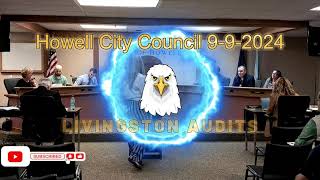 Howell Michigan City Council 9092024 [upl. by Nanreit349]