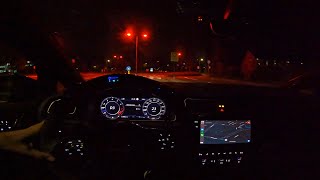 POV LOUD VW Golf Mk75R 375HP  Akrapovic  DSG farts  Launch Control  Nightdrive [upl. by Ailem2]