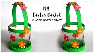 DIY Easter Basket  Plastic Bottle Craft Idea  EASY Basket Making at Home [upl. by Lombardo]