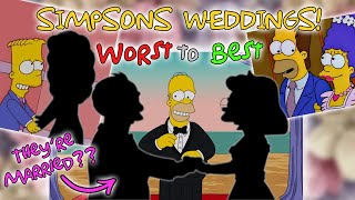 Ranking Simpsons Wedding Episodes WORST to BEST [upl. by Ancalin35]