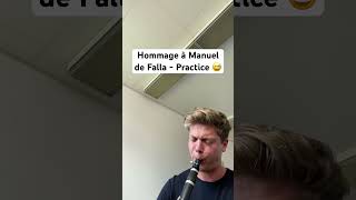 Béla Kovács  Hommage a Manuel de Falla  Slow Practice clarinet viral short classicalmusic [upl. by Romelda]