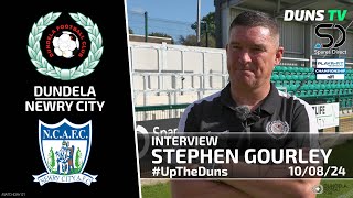 Stephen Gourley Post Match Interview  Dundela Vs Newry City  10th August 2024 [upl. by Adorne]