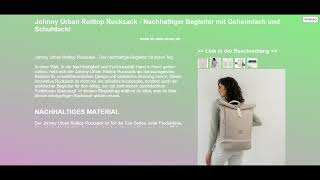 Johnny Urban Rolltop Rucksack  Nachhaltiger Begleiter mit Geheimfach und Schuhfach [upl. by Maril]