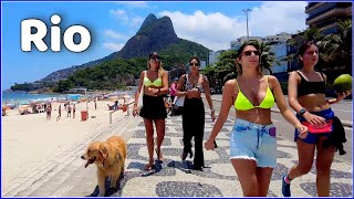 【4K】WALK 🇧🇷 🏖 IPANEMA  Rio de Janeiro  4K video 𝐇𝐃𝐑 [upl. by Farron]