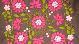 Hand embroidery table cloth design  Table cloth designing embroidery  embroidery tablecloth design [upl. by Anert]